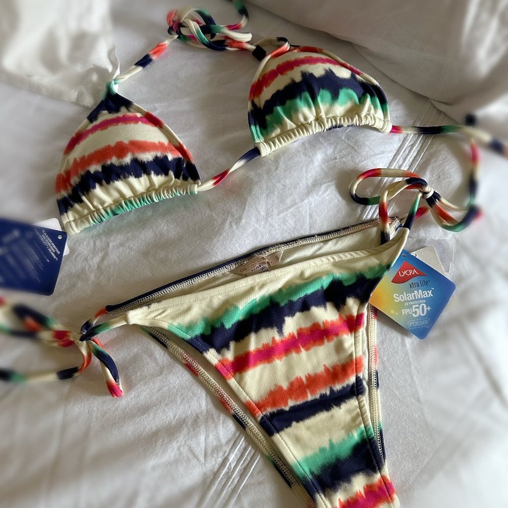 Vibrant Tie-Dye Brazilian Bikini Set with UV Protection
